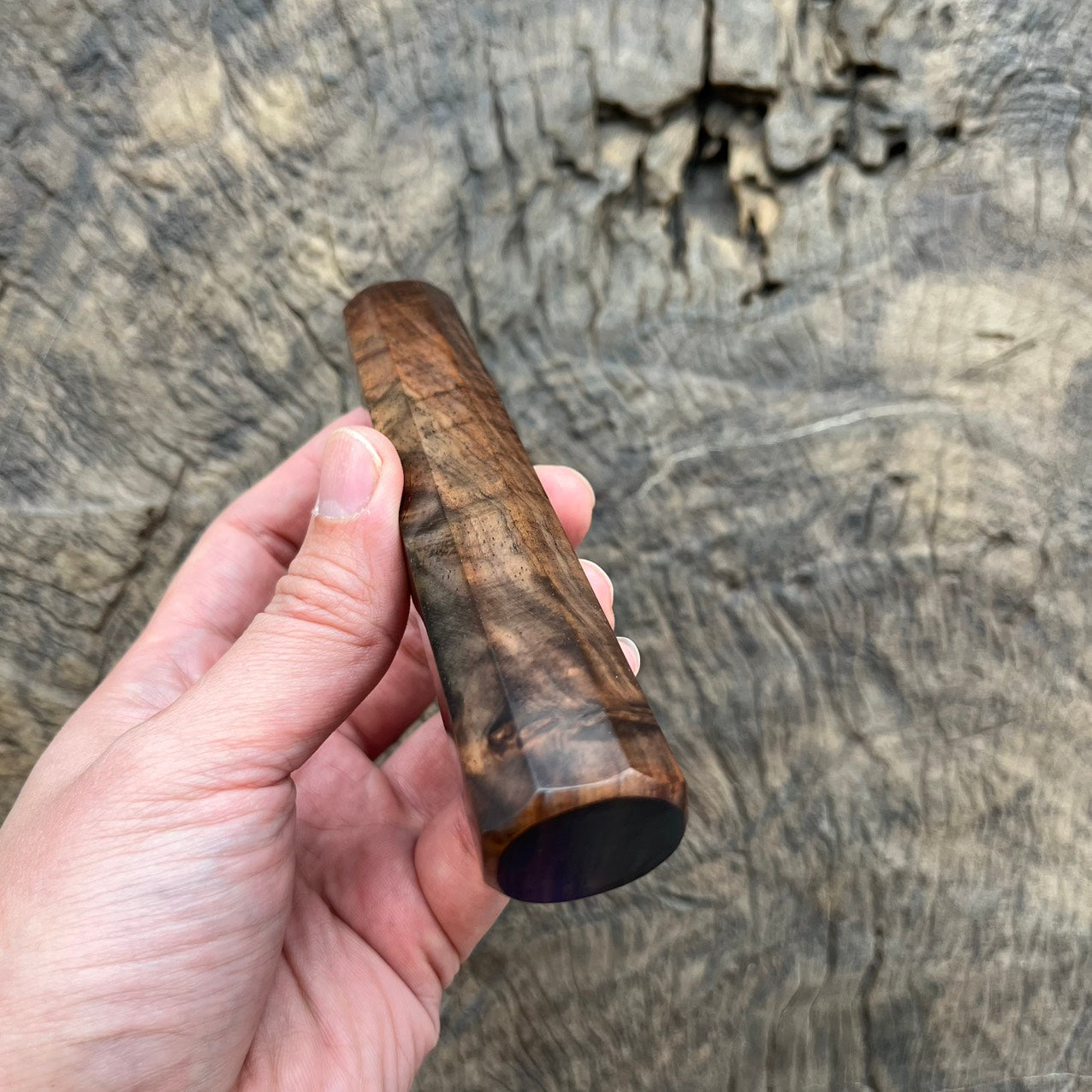 I- 1 Black curly Siam Rosewood Wa handle, Mono - 135mm