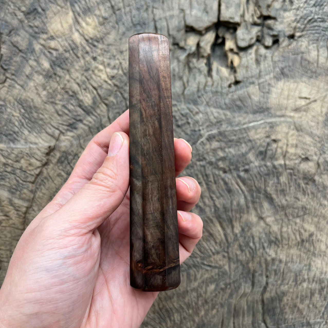 I- 1 Black curly Siam Rosewood Wa handle, Mono - 135mm