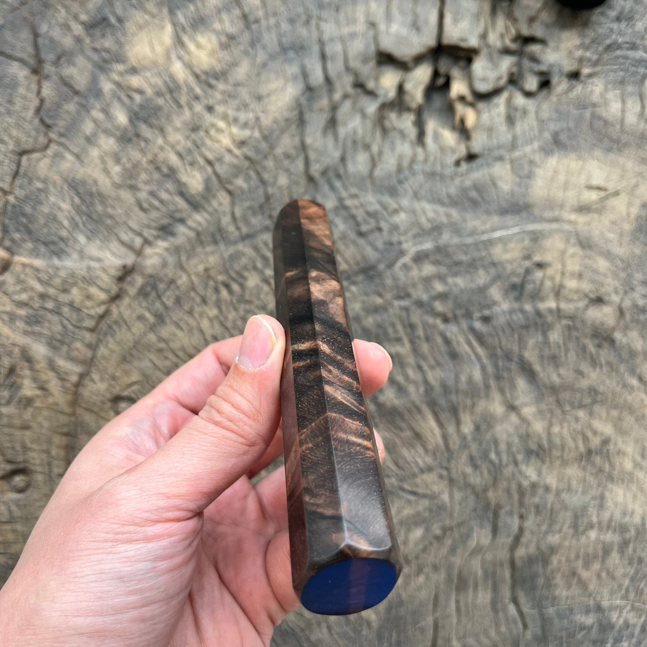 I- 3 Black curly Siam Rosewood Wa handle, Mono - 135mm