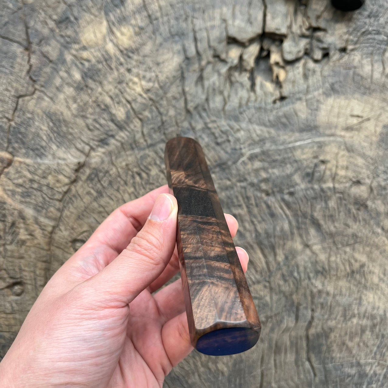 I- 3 Black curly Siam Rosewood Wa handle, Mono - 135mm