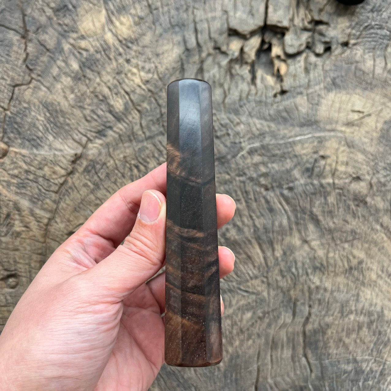 I- 3 Black curly Siam Rosewood Wa handle, Mono - 135mm