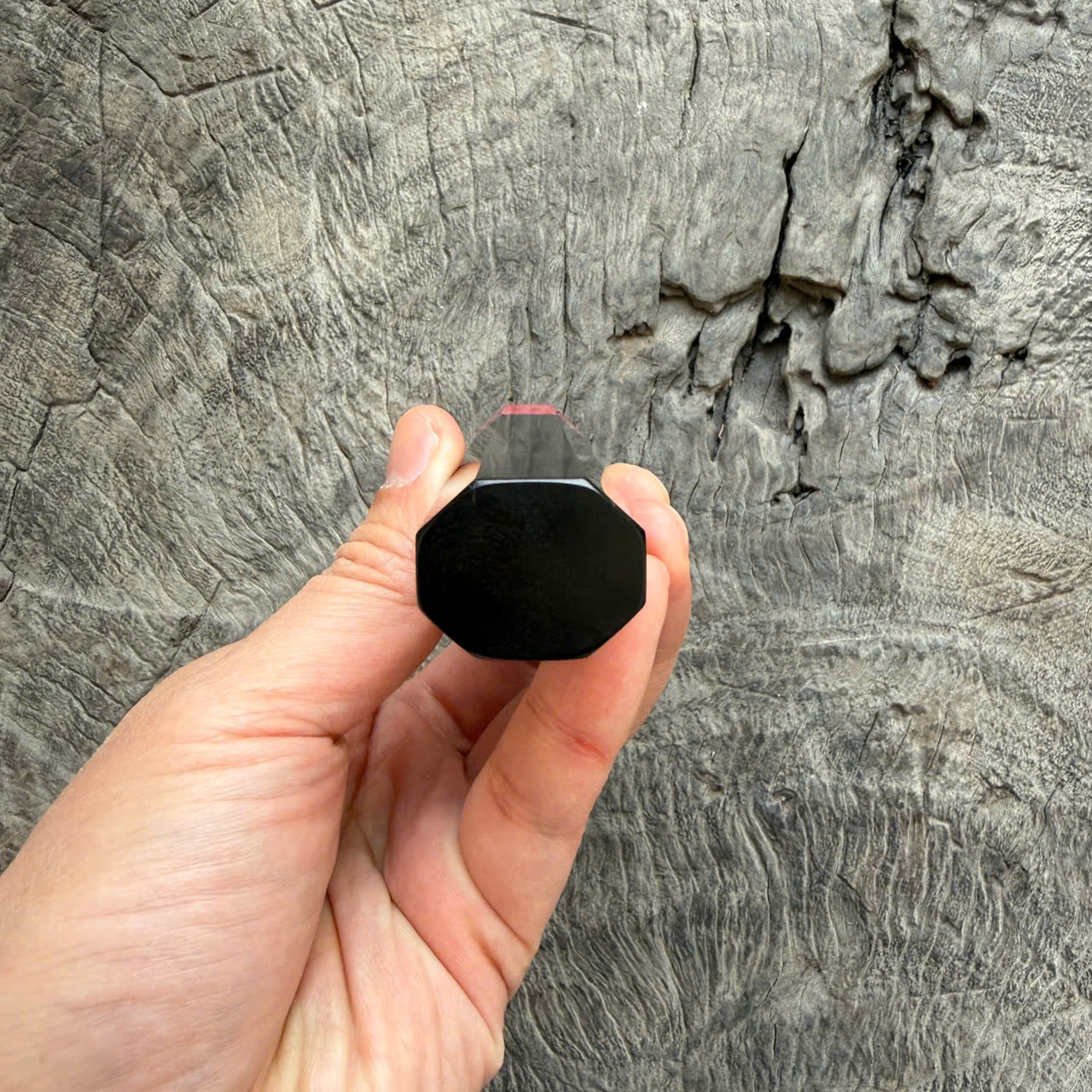 I- 2 Ebony Wa handle, Red black stone Ferrule - 135mm