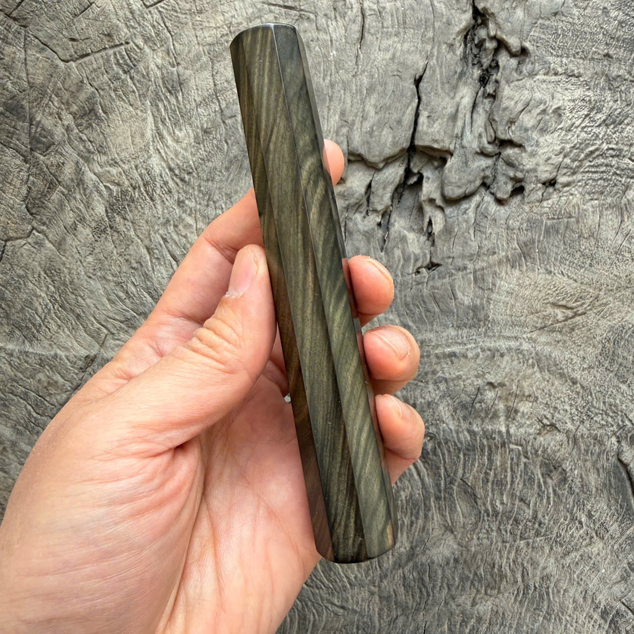 I- 2 Wavy horizontal Rosewood wa handle , Mono - 135mm