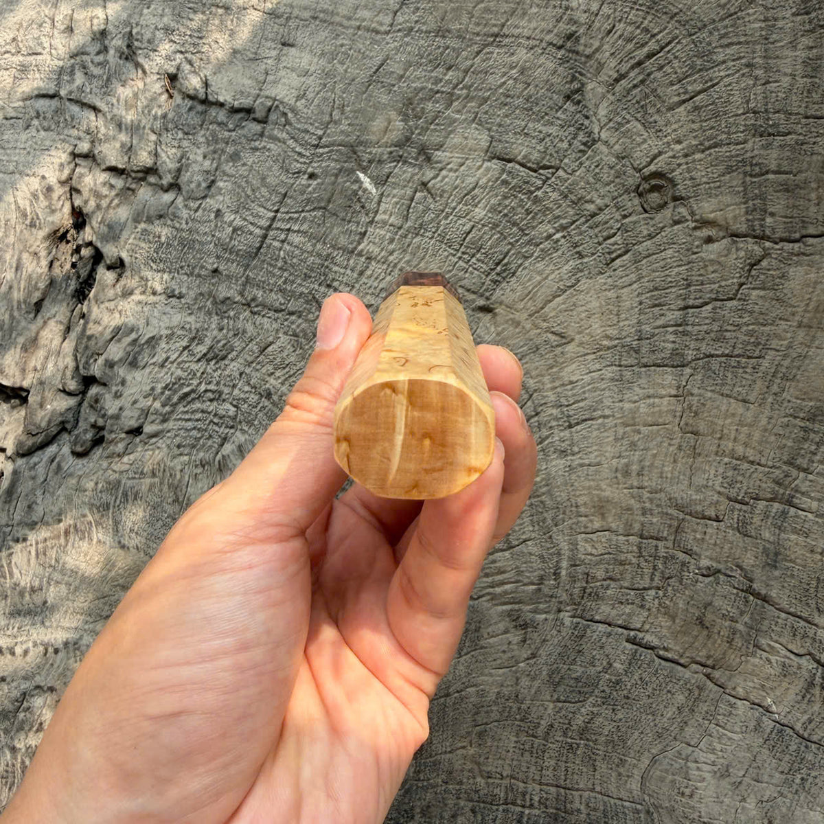 I -Karelian Birch Wa handle, Super Viet Rosewood Burl ferrule, 140mm handle