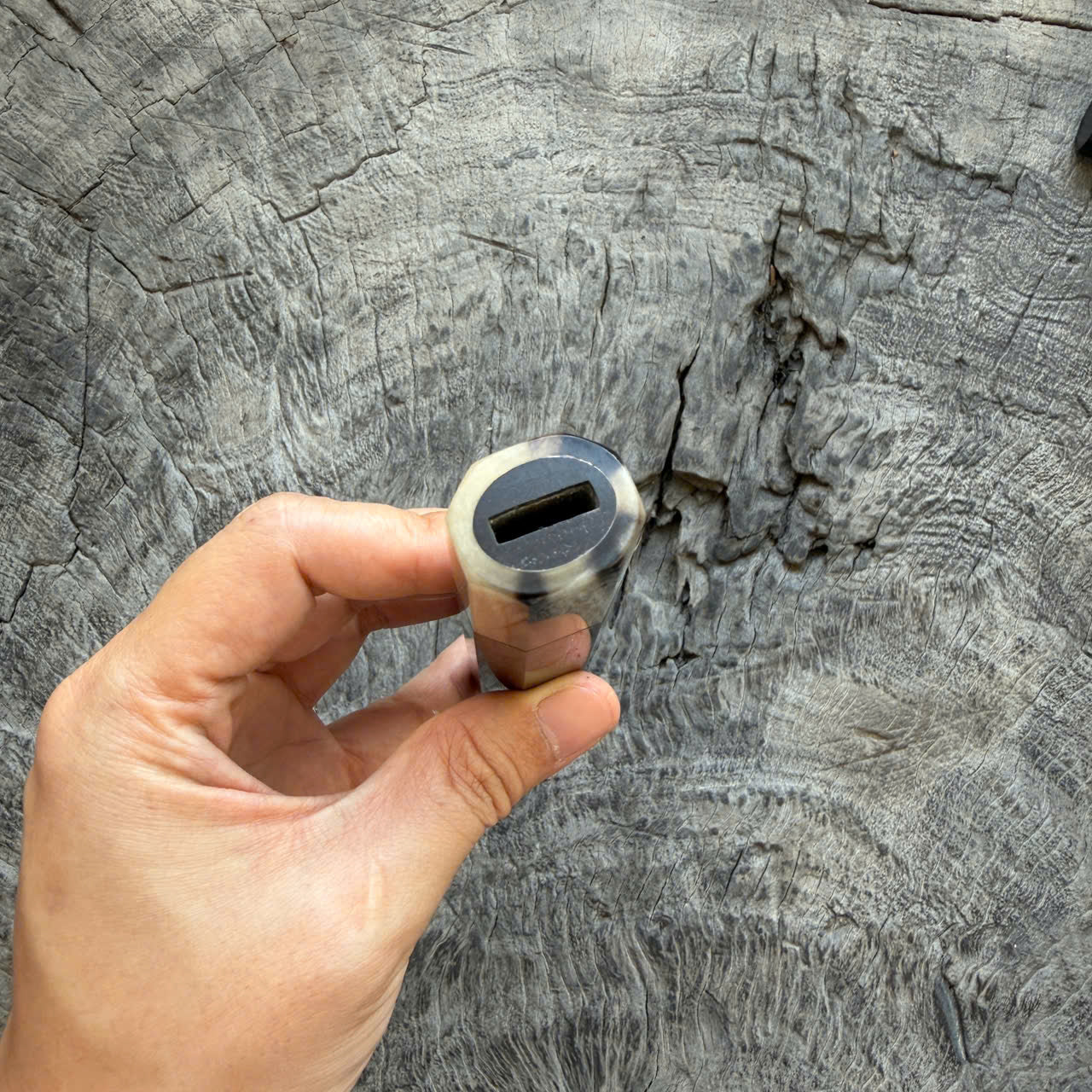 I -Super Black Burl Siamese Rosewood, Cool Horn Ferrule, 140mm handle