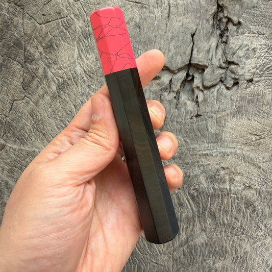 I- 2 Ebony Wa handle, Red black stone Ferrule - 135mm