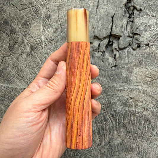 I - Cool Huanghuali wood Wa handle, Marble horn ferrule - 145 mm