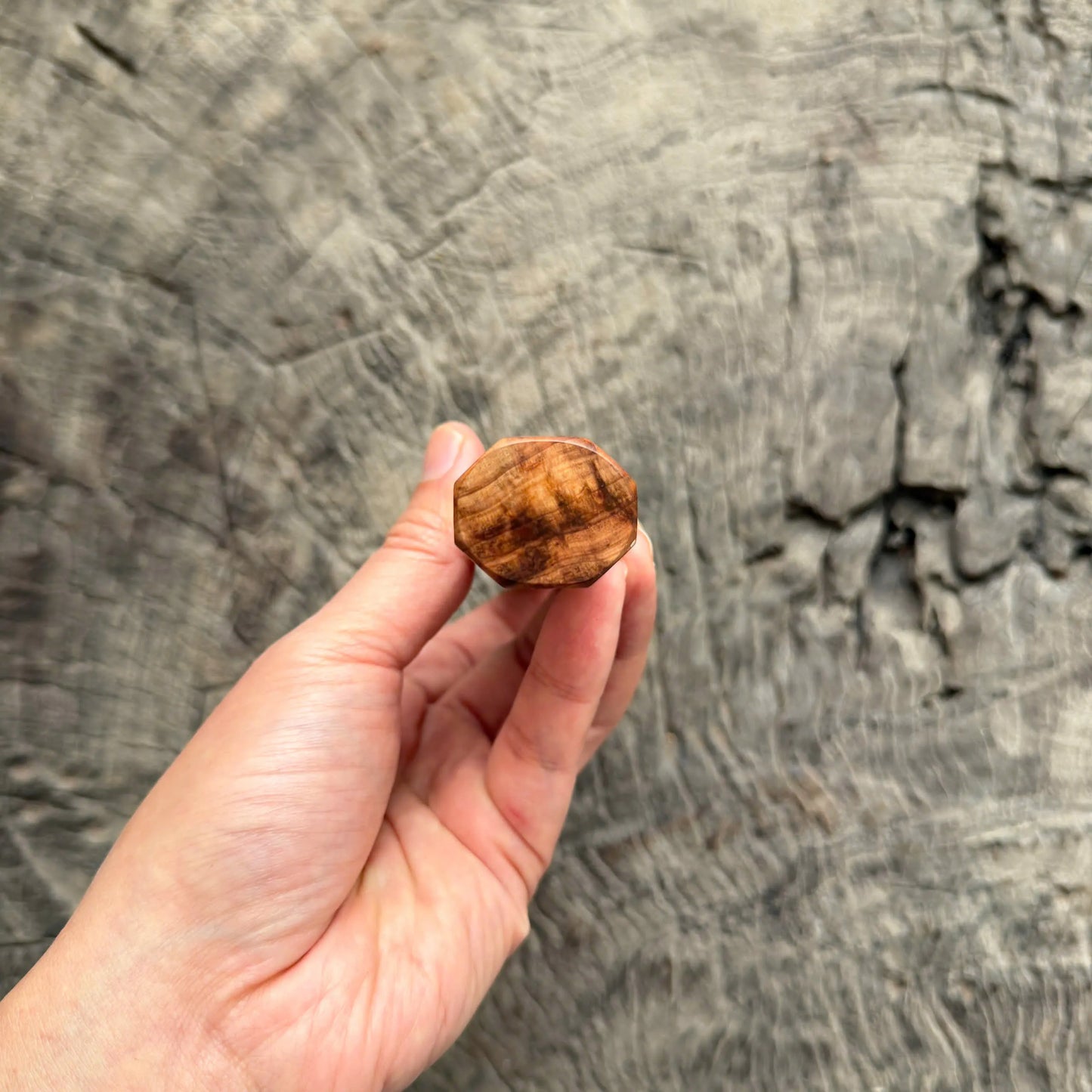 I - 9 Tamamoku Cedar Wa handle Wa handle, Marble Horn ferrule - 145 mm