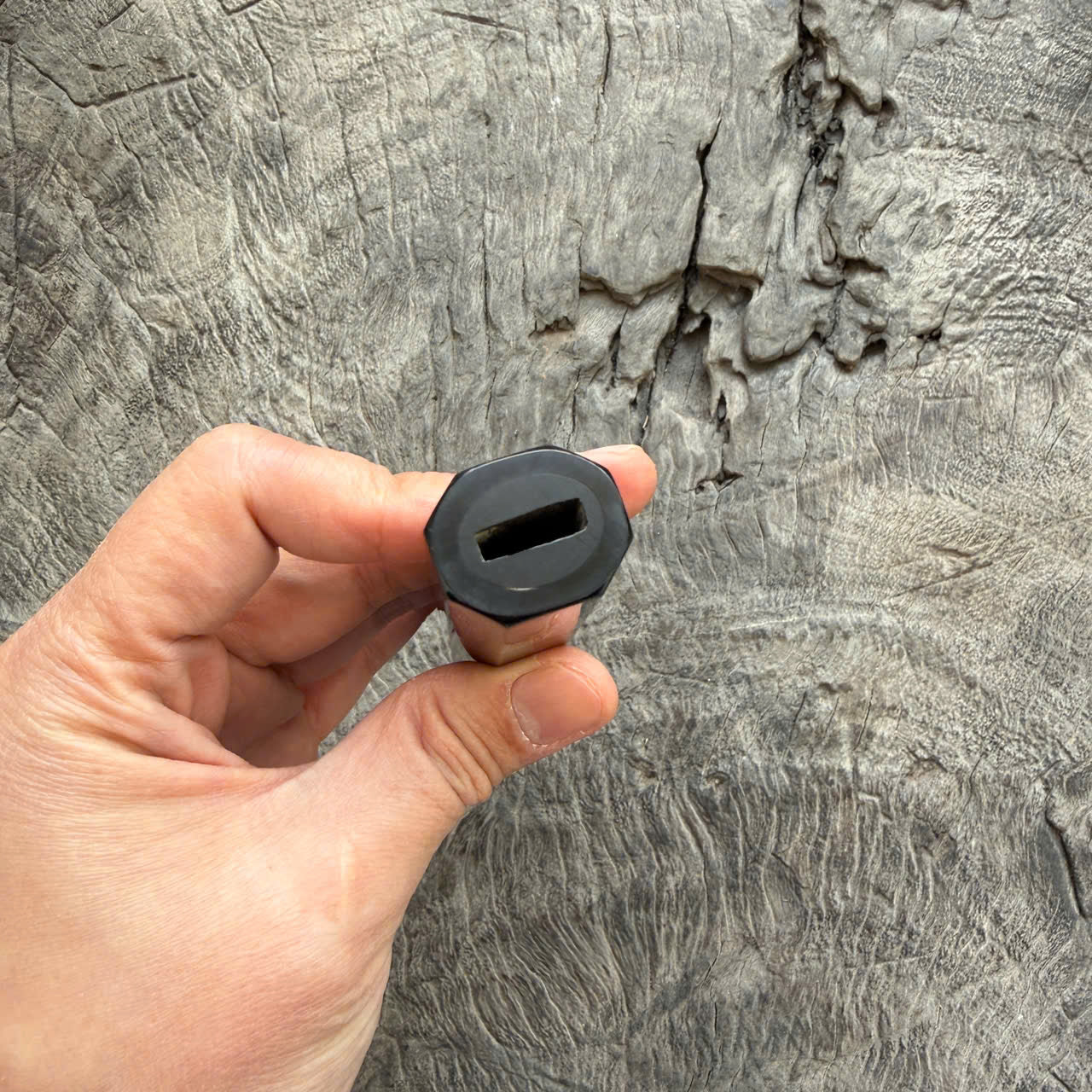 I- 6 Ebony Wa handle, Black Horn Ferrule - 135mm