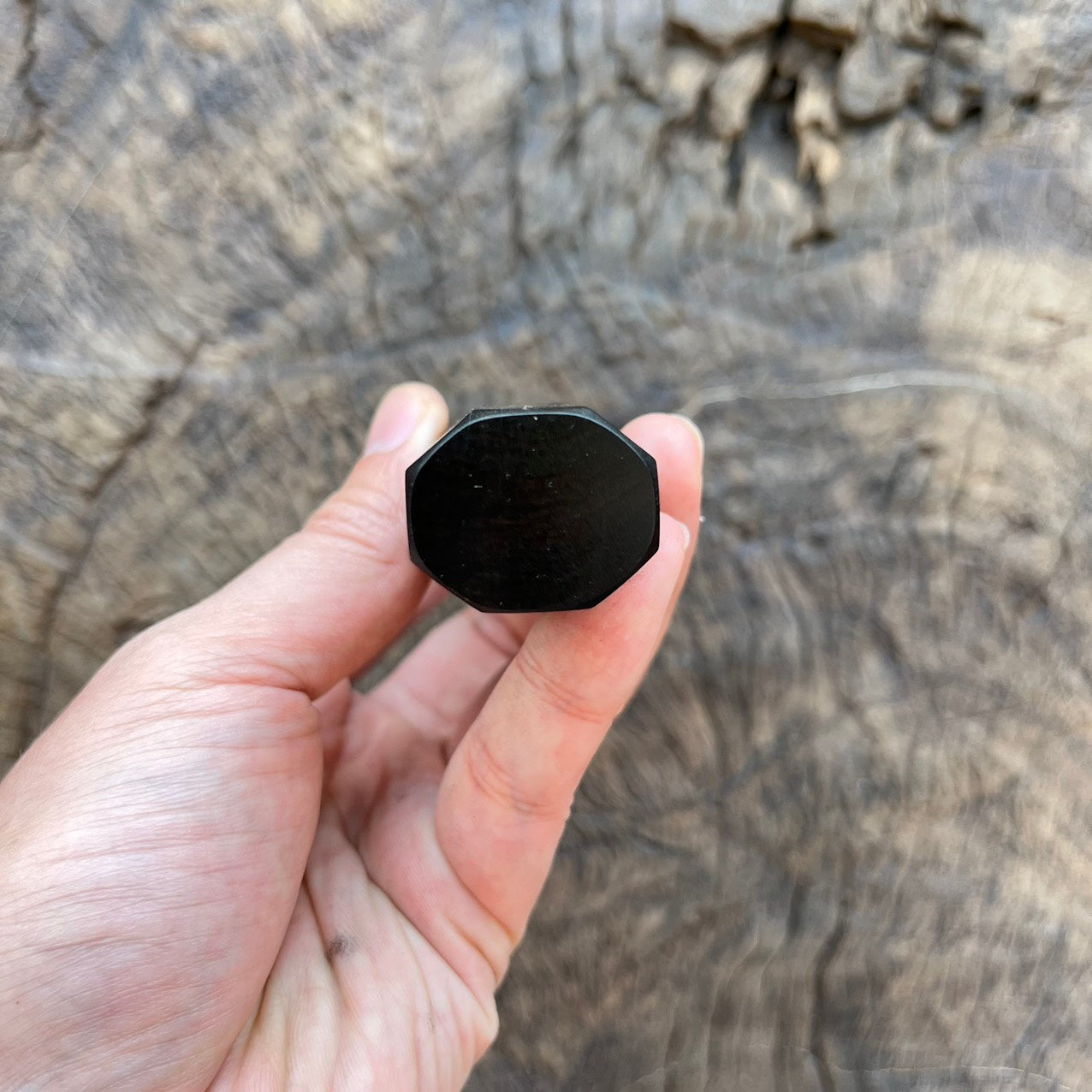 I -12 Ebony Wa handle with marble horn- 145mm