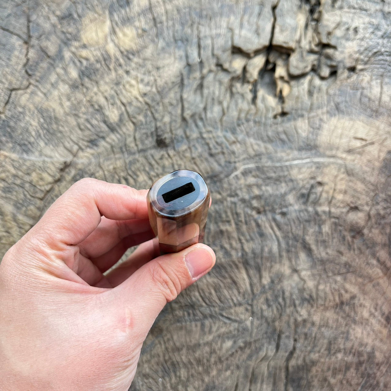 I - 5 Orange Siam Rosewood Wa handle with white horn - 145mm