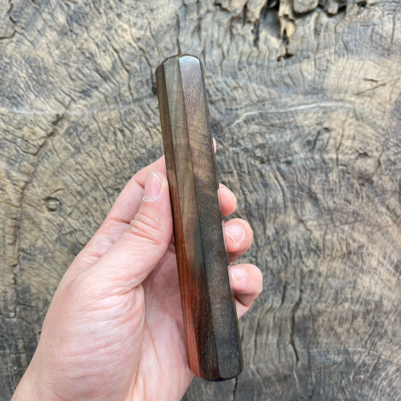 I - 4 Black Red Curly Siam Rosewood wa handle, Mono- 145mm