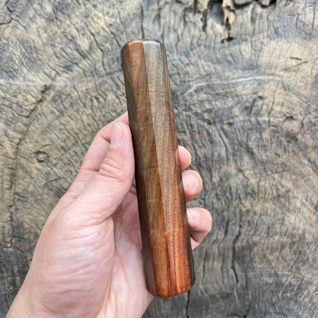 I - 4 Black Red Curly Siam Rosewood wa handle, Mono- 145mm