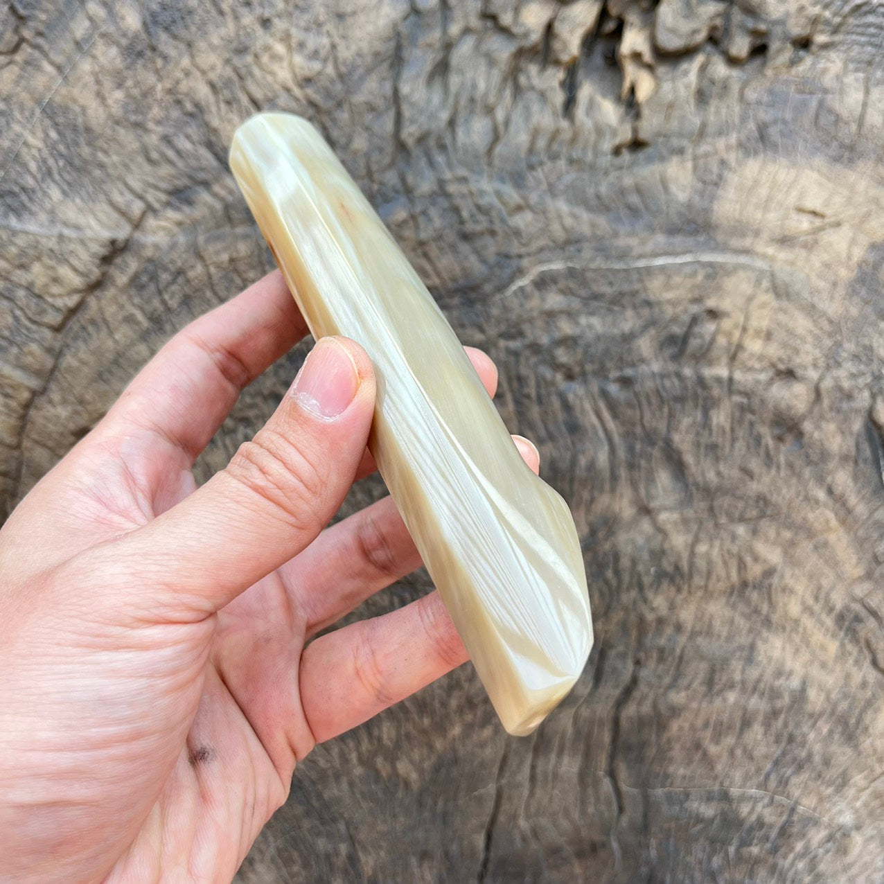 I - Special Full horn Wa handle with marble horn- 150mm