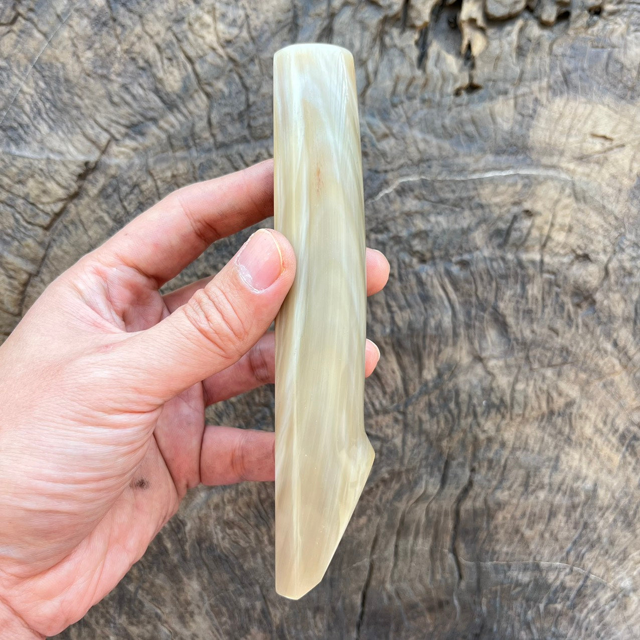 I - Special Full horn Wa handle with marble horn- 150mm