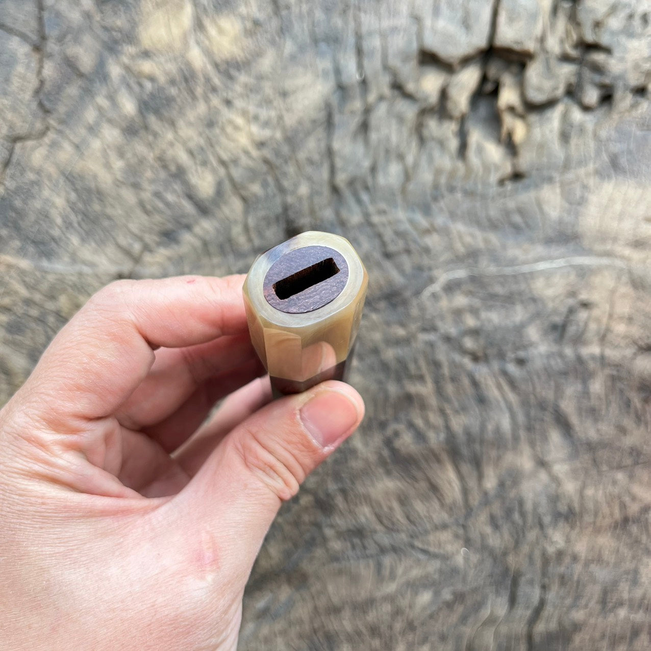 I - Purple Rosewood Wa handle with marble horn - 140mm