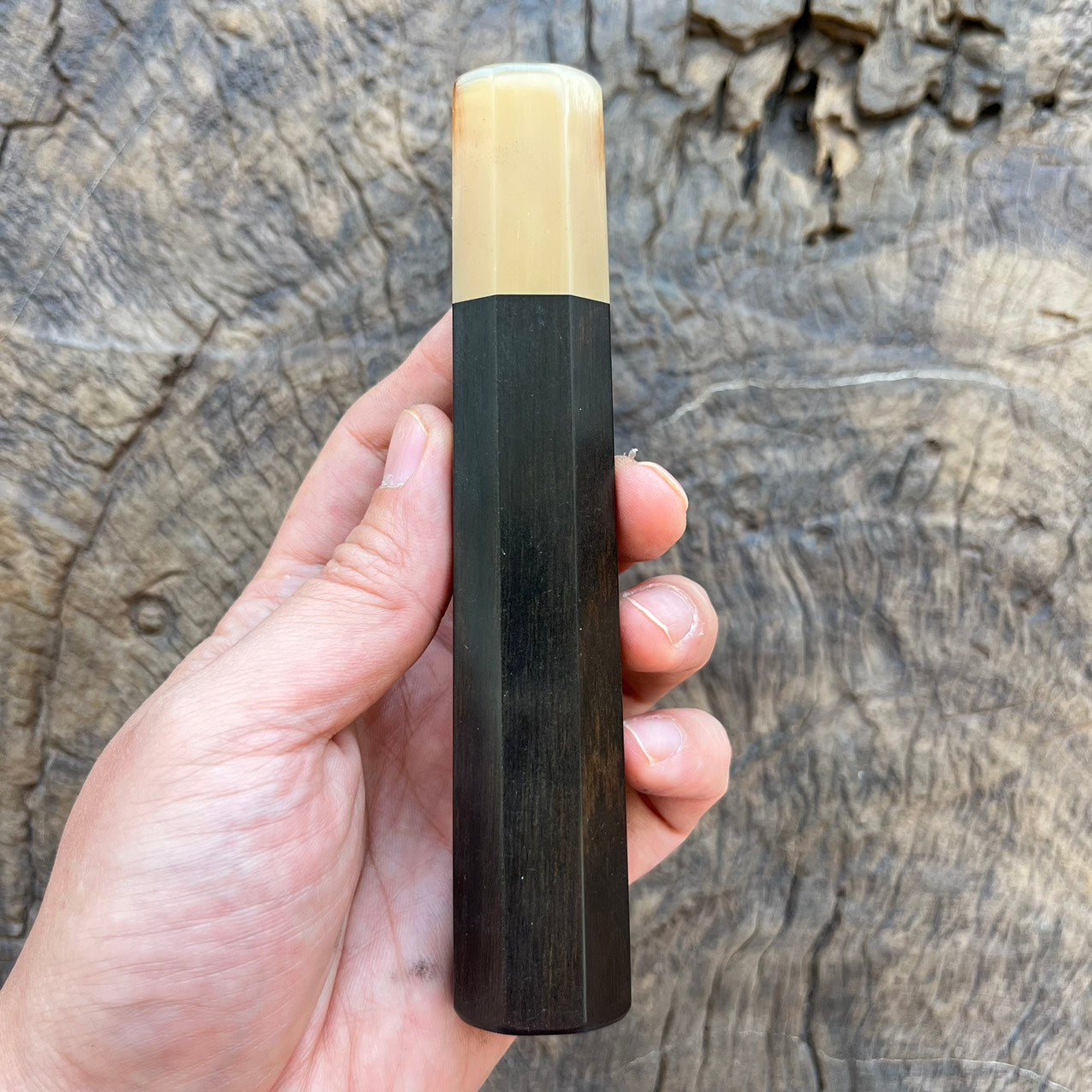 I -15 Ebony Wa handle with marble horn- 145mm
