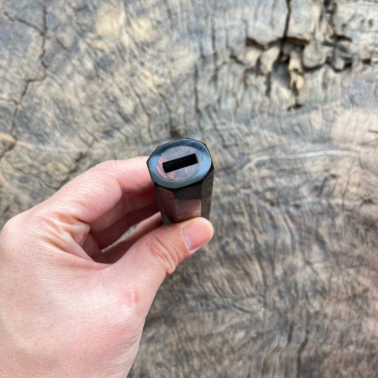 I - 2 Rich Grain Siam Rosewood Wa handle with black horn - 145mm