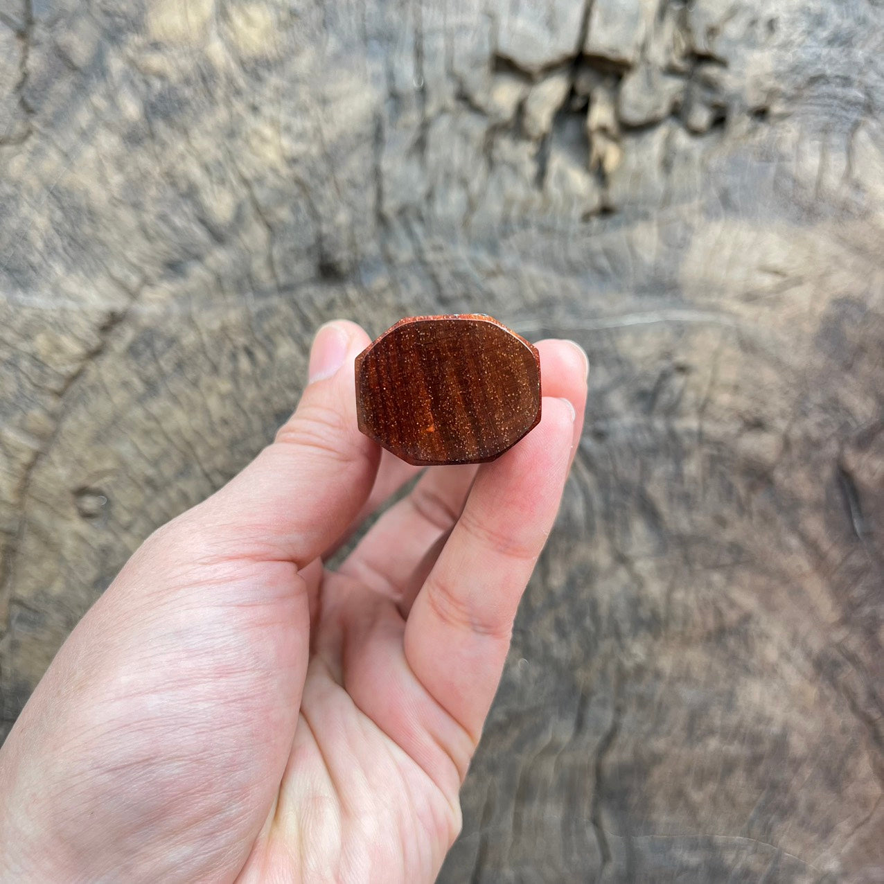 I - Rare Two tone Siam Rosewood with black horn ferrule - 145mm