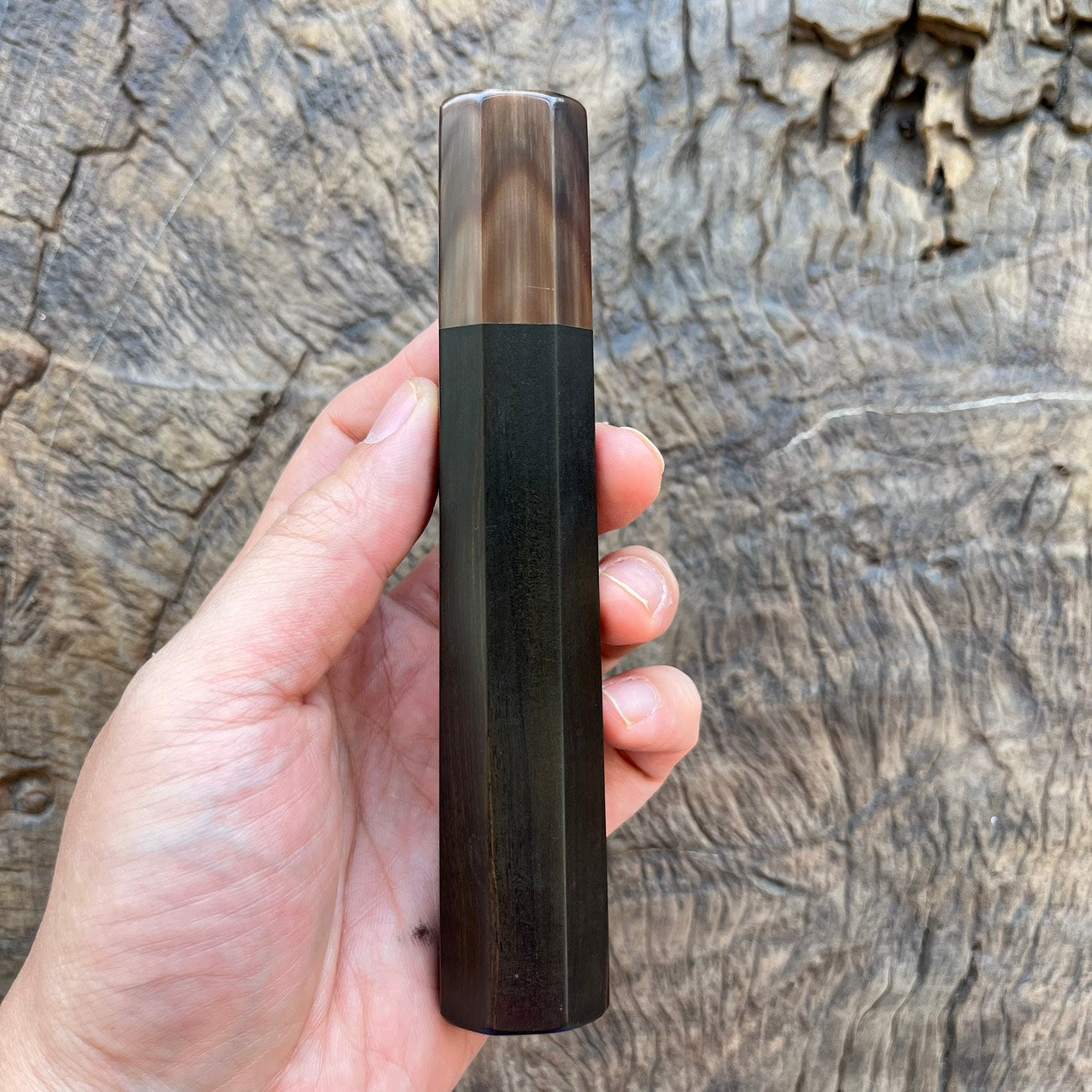 I -14 Ebony Wa handle with dark red marble horn- 145mm