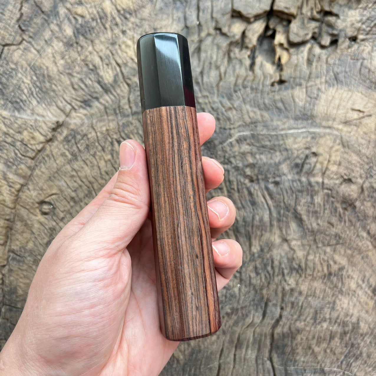 I -4 Ebony wood Wa handle with Black horn- 145mm