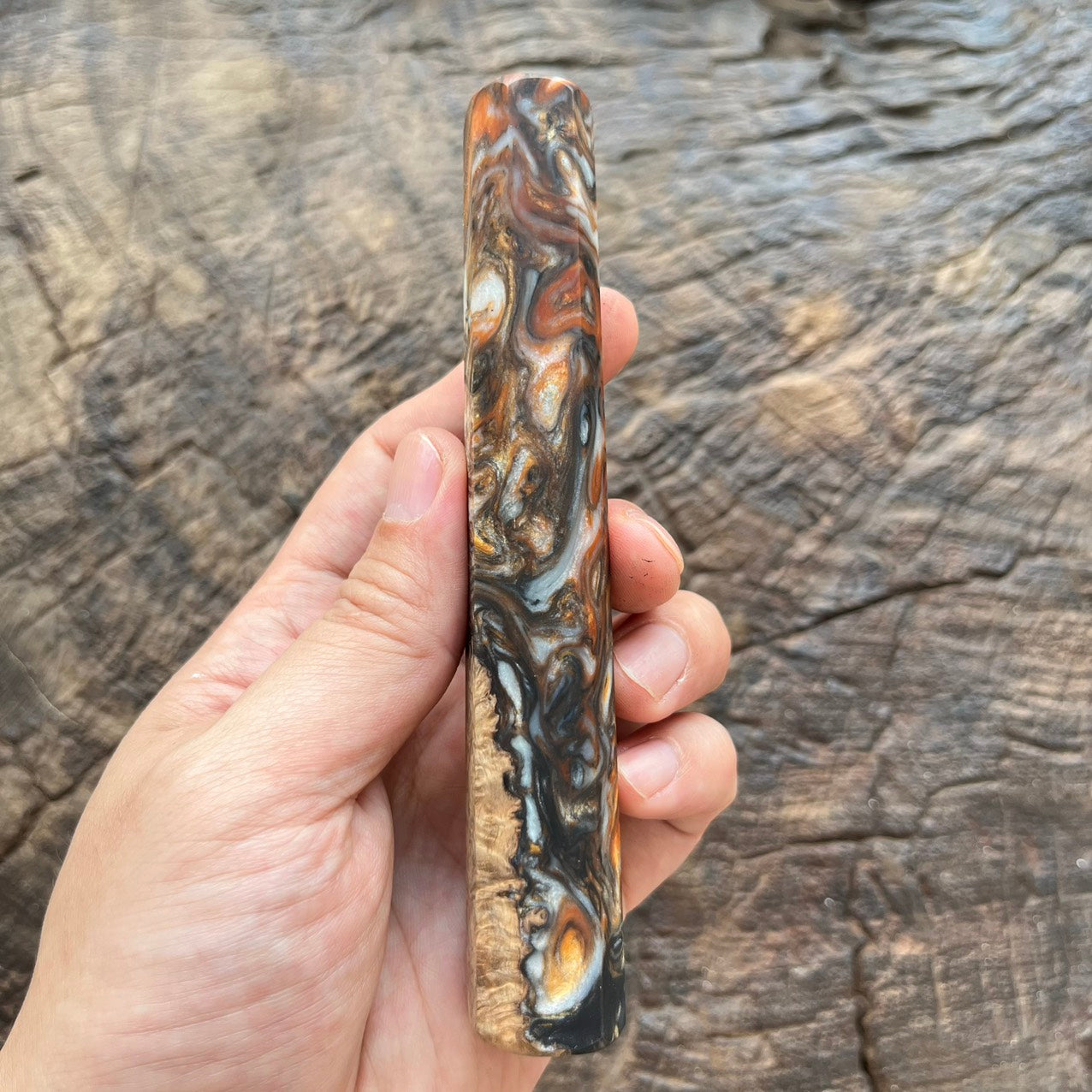 I- Mono Special Epoxy Burl wood Wa handle - 135mm