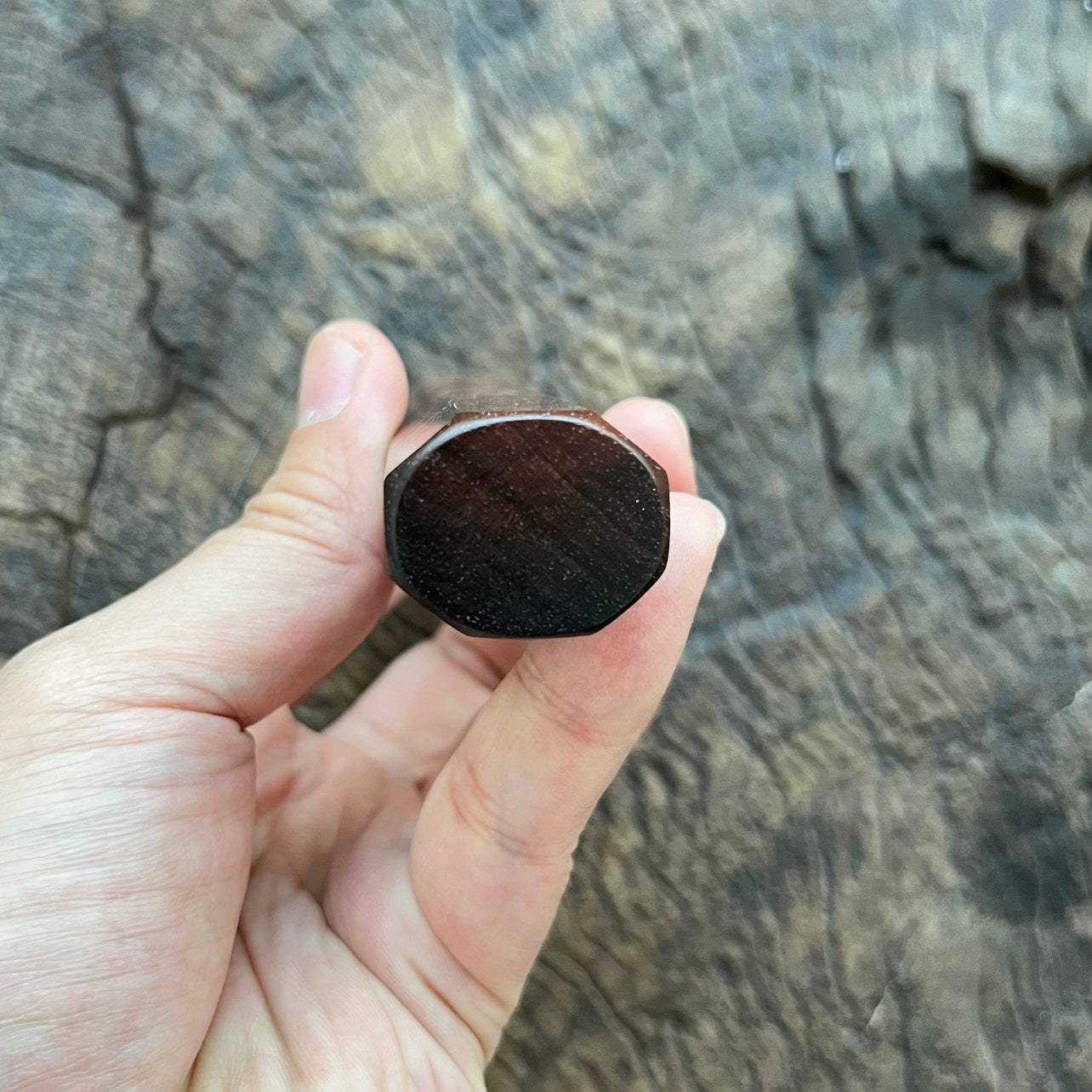 I- Super Rare Burl Curly Red Siamese Rosewood Wa handle with White horn - 140mm