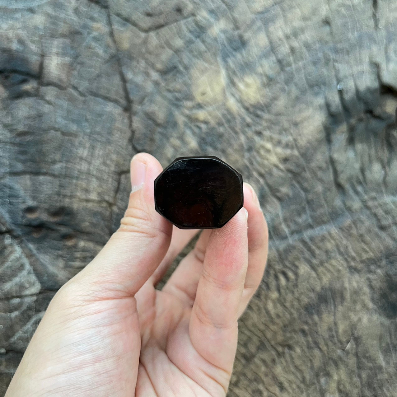 I - Rare Mono Black Red Curly Siam Rosewood - 145mm