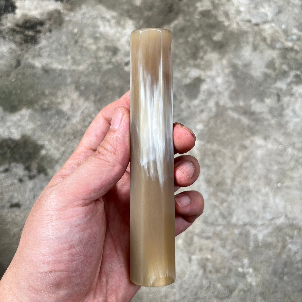 I-  4 Cream Ivory full horn wa handle - 140mm