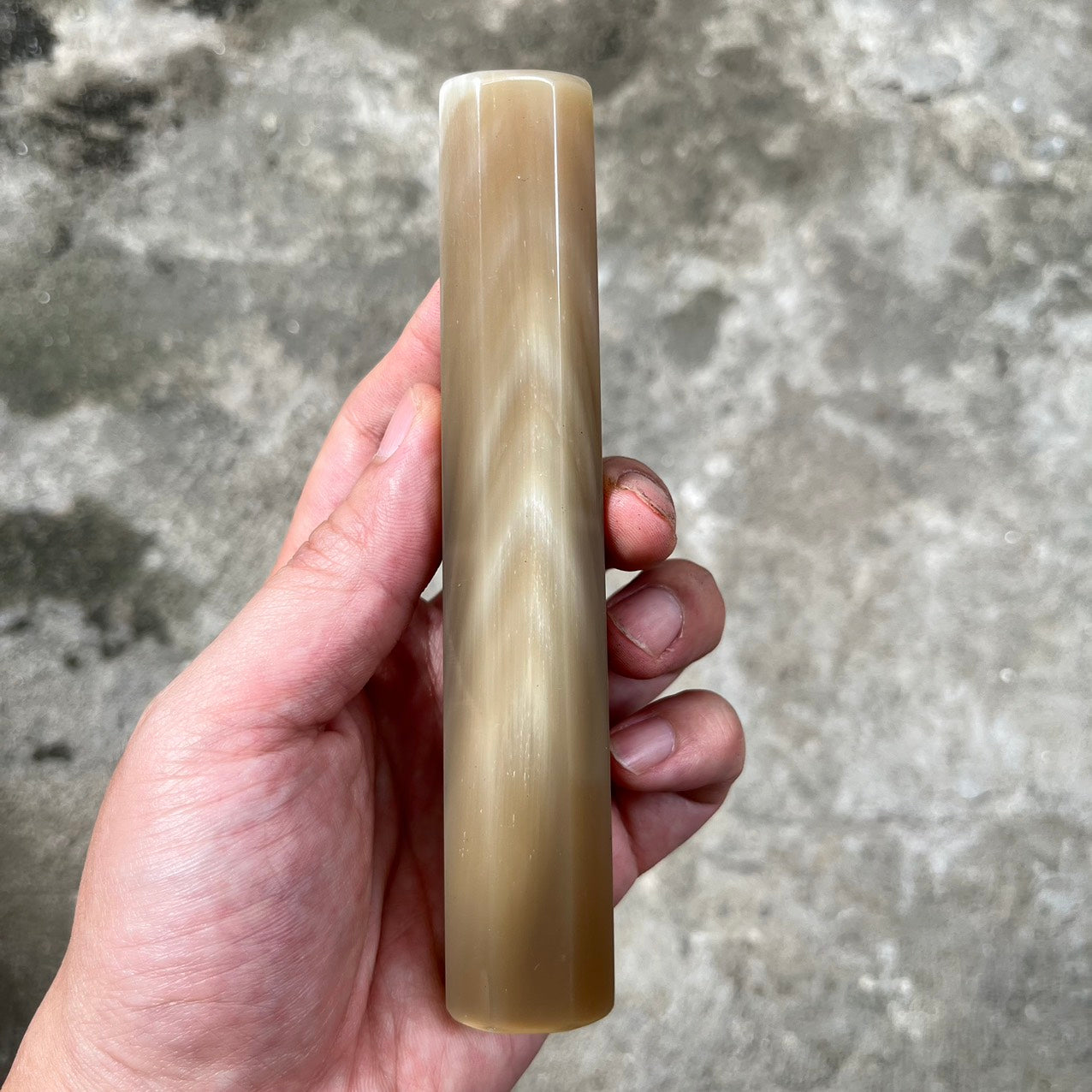 I-  4 Cream Ivory full horn wa handle - 140mm