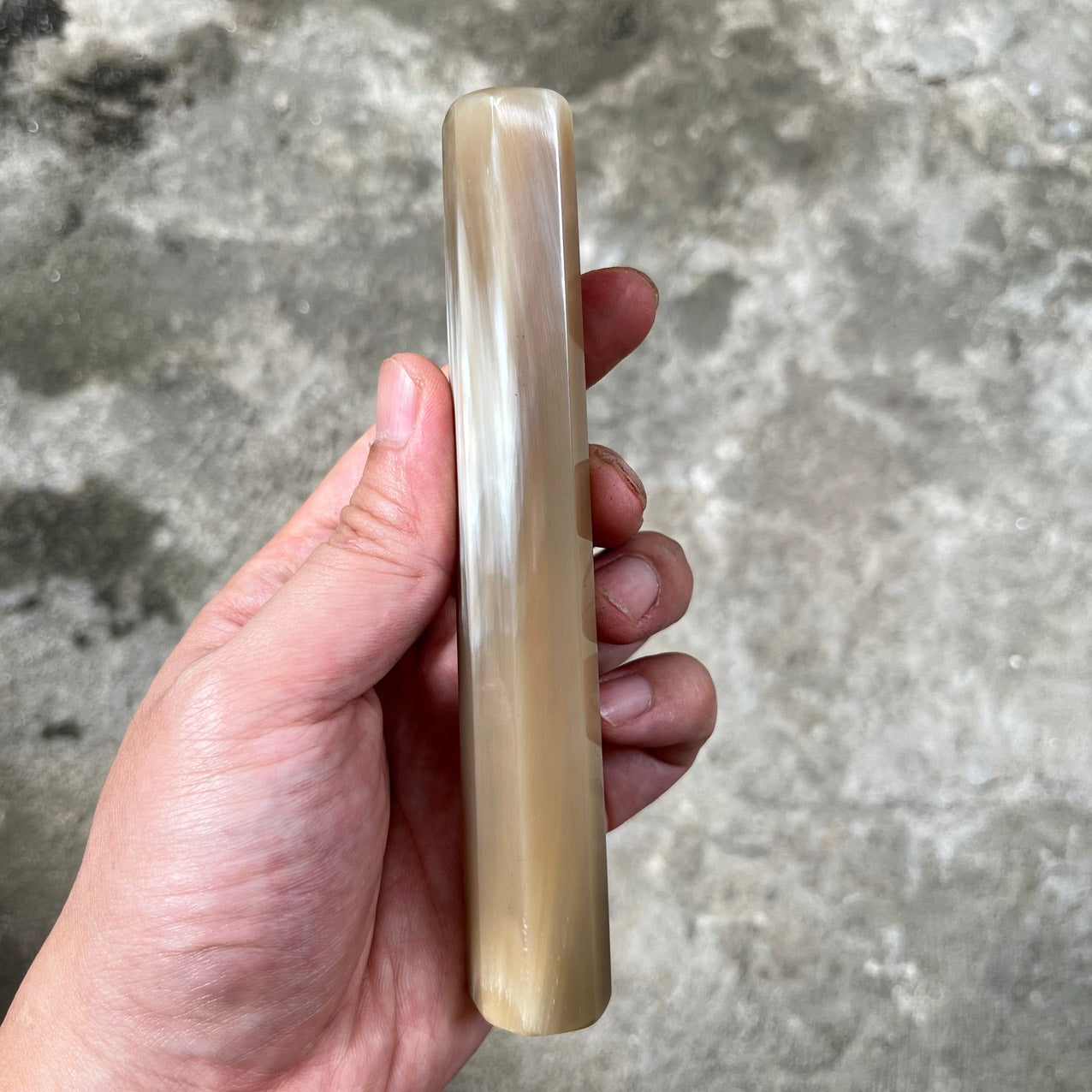 I-  4 Cream Ivory full horn wa handle - 140mm