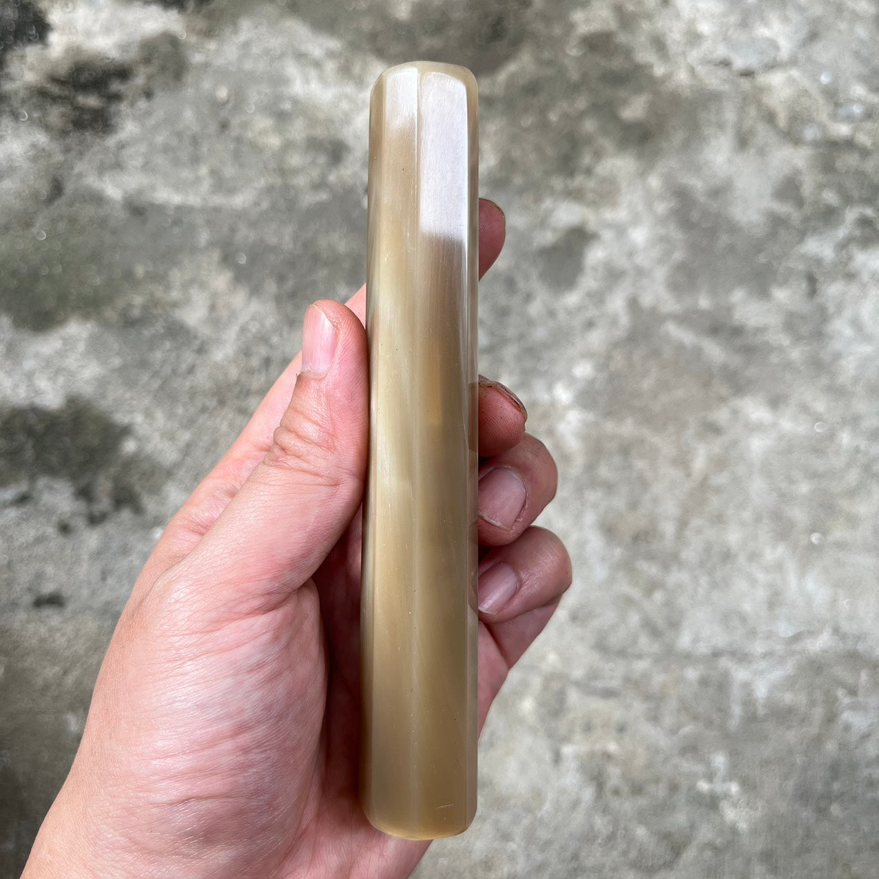 I-  4 Cream Ivory full horn wa handle - 140mm
