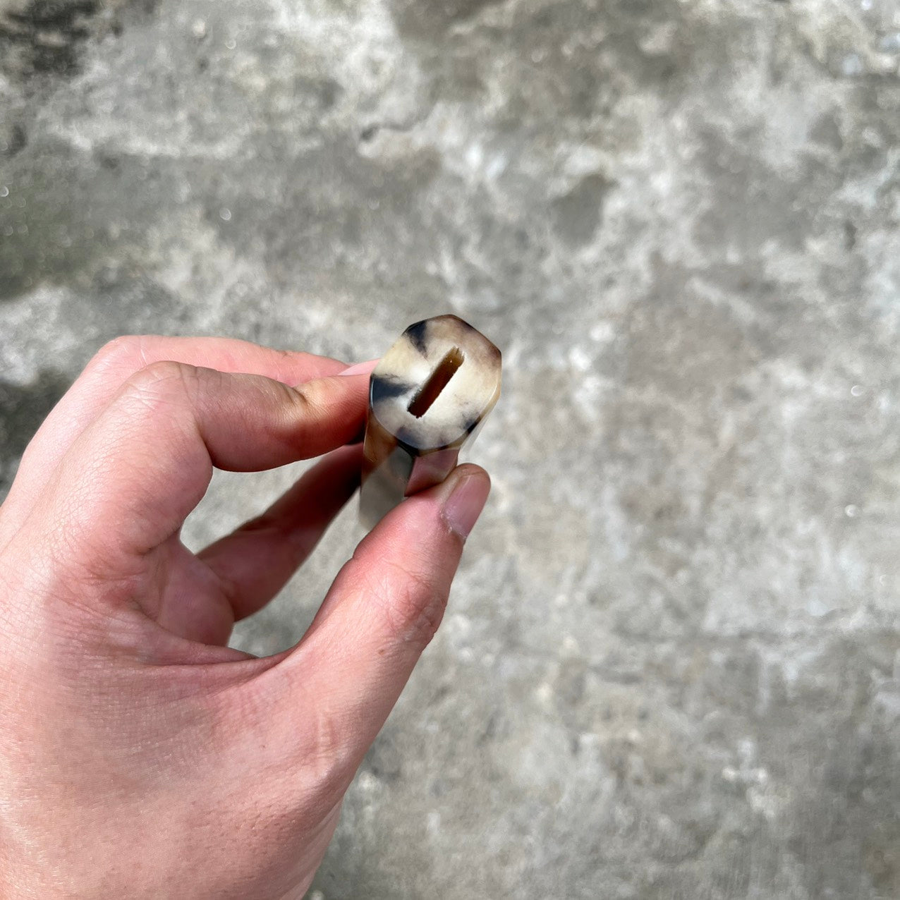 I-  4 Cream Ivory full horn wa handle - 140mm