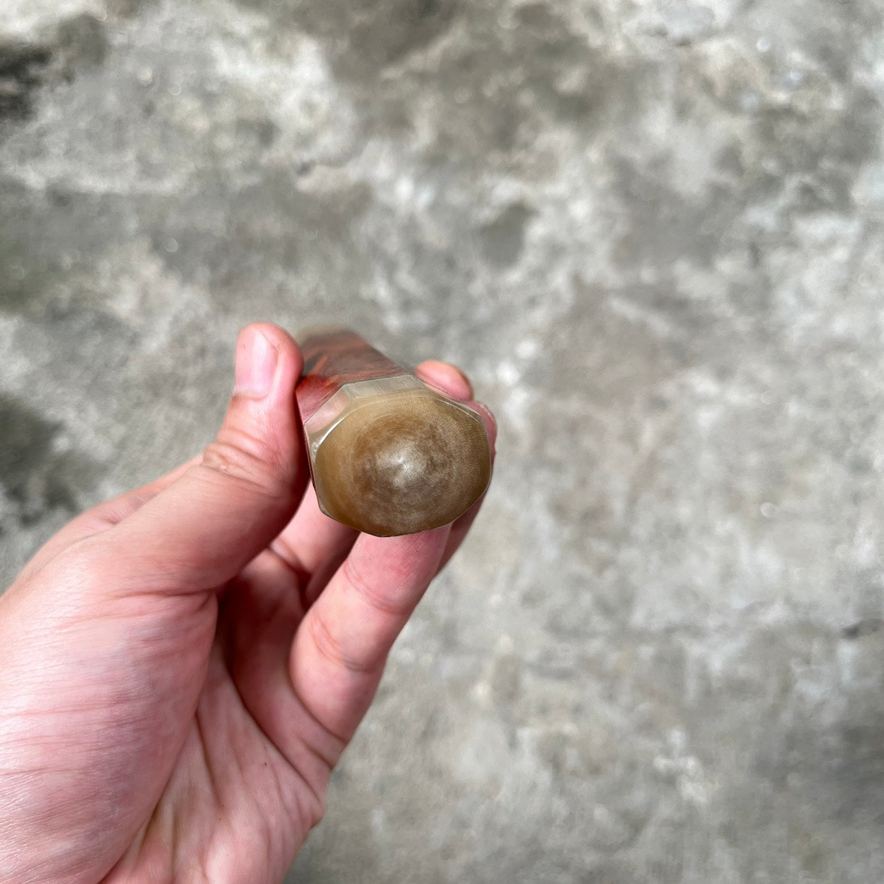 I- 11 Red Siamese Rosewood Wa handle with white horn ferrule 145mm