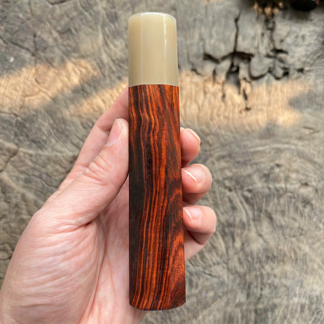 I -19 Siamese Rosewood Wa handle, Marble horn ferrule, 145mm