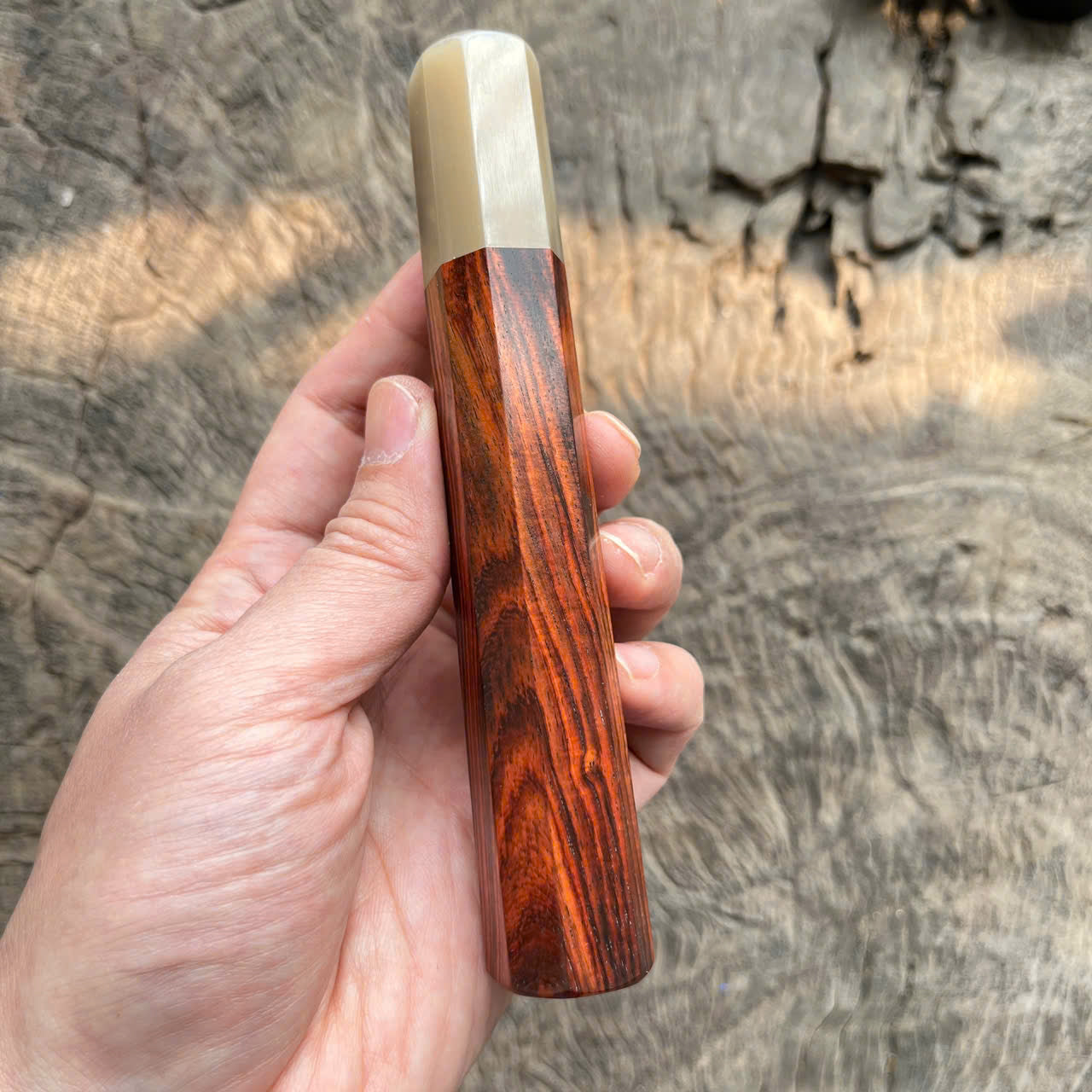 I -19 Siamese Rosewood Wa handle, Marble horn ferrule, 145mm