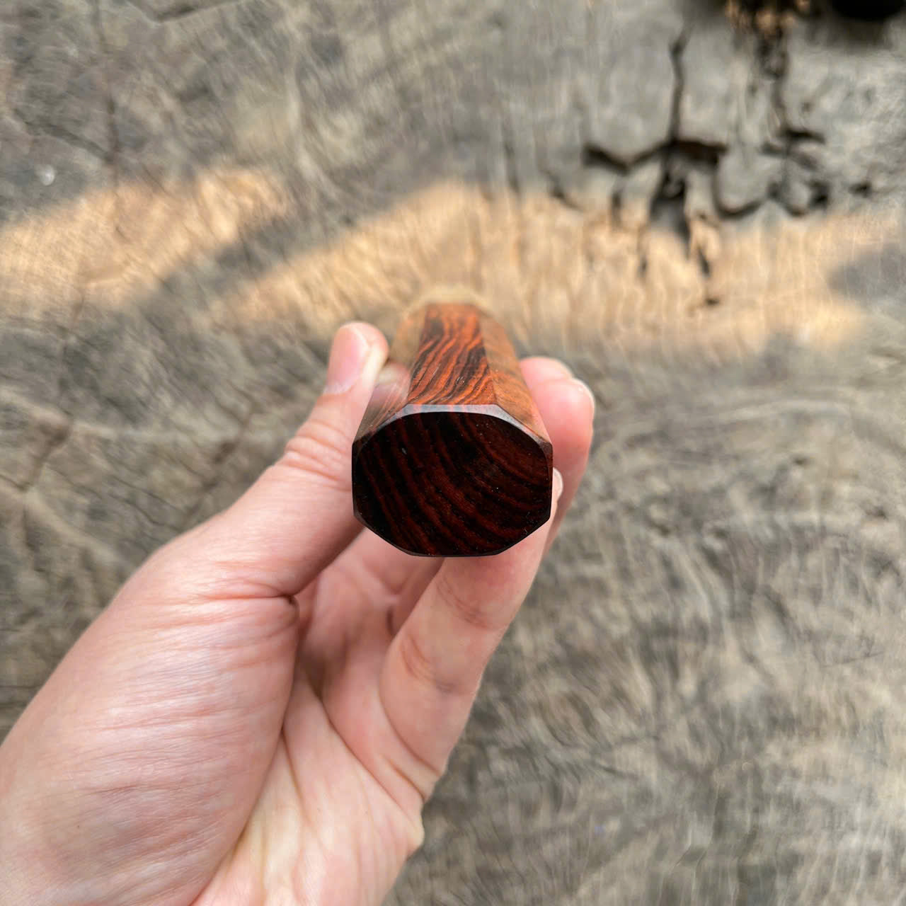 I -19 Siamese Rosewood Wa handle, Marble horn ferrule, 145mm