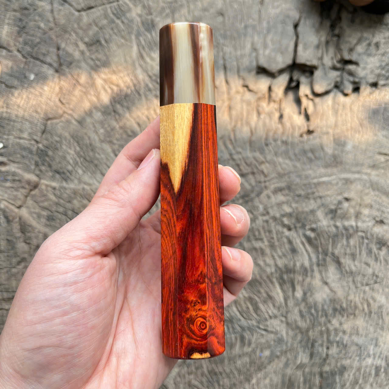 I -10 Siamese Rosewood Wa handle, Marble horn ferrule, 145mm