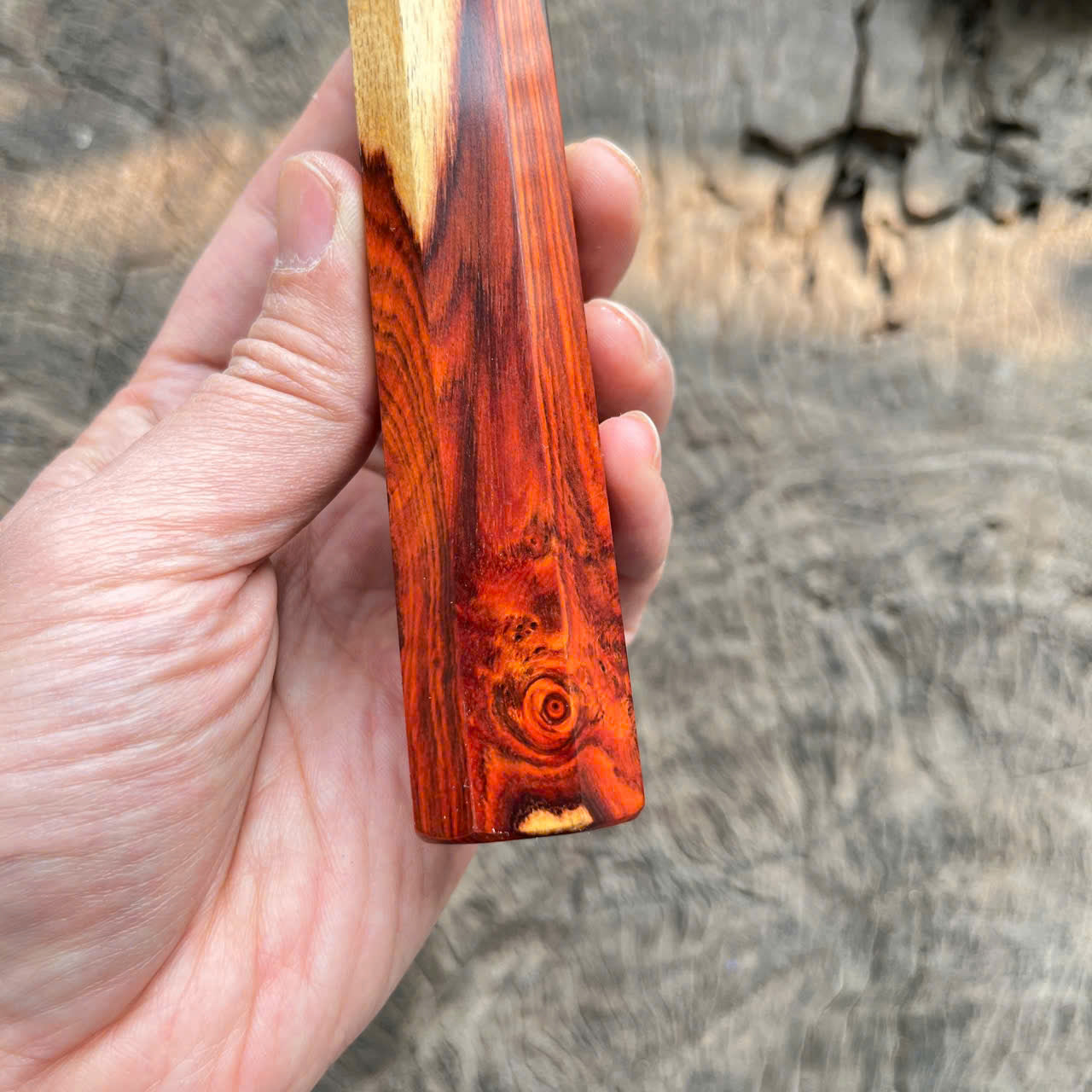 I -10 Siamese Rosewood Wa handle, Marble horn ferrule, 145mm