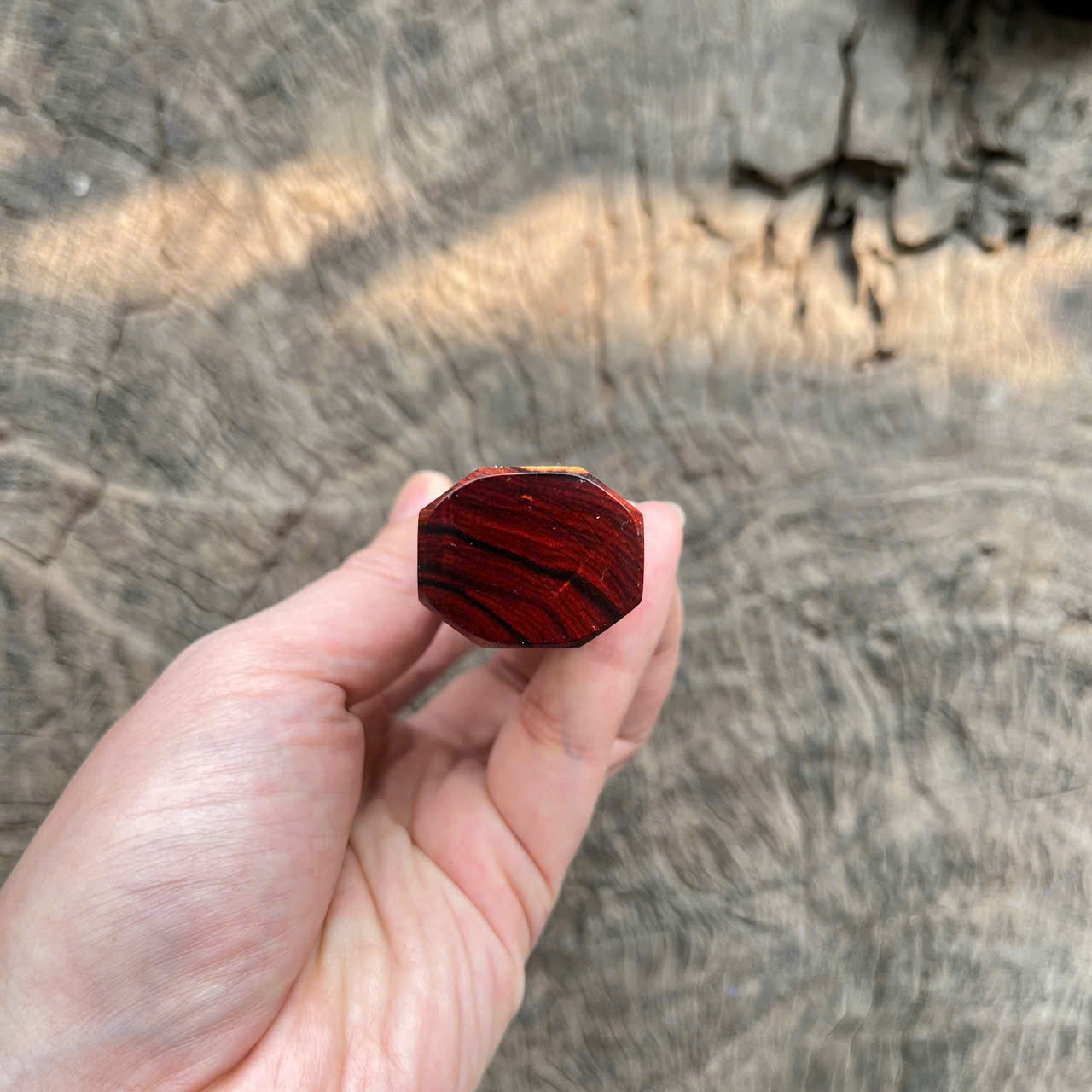 I -10 Siamese Rosewood Wa handle, Marble horn ferrule, 145mm