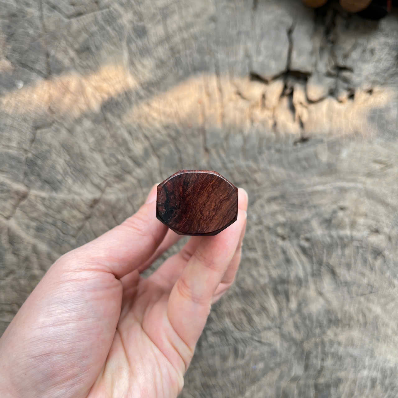 I -4 Dark Rosewood Wa handle, marble horn ferrule, 145mm