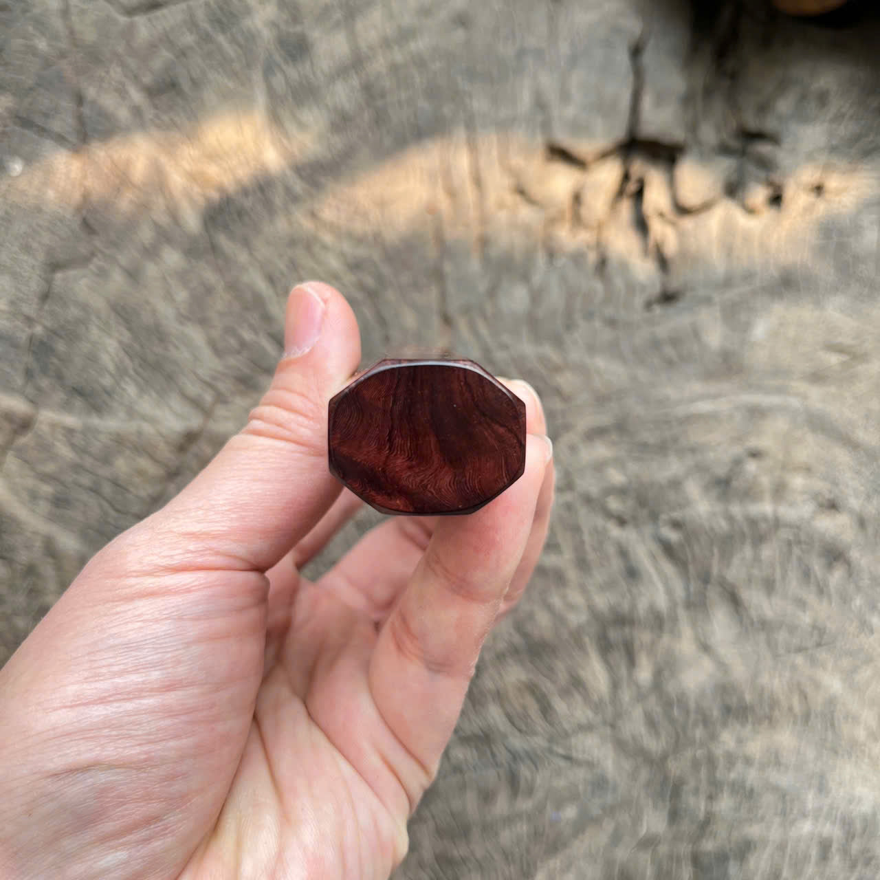 I -9 Rosewood Wa handle, marble horn ferrule, - 140mm