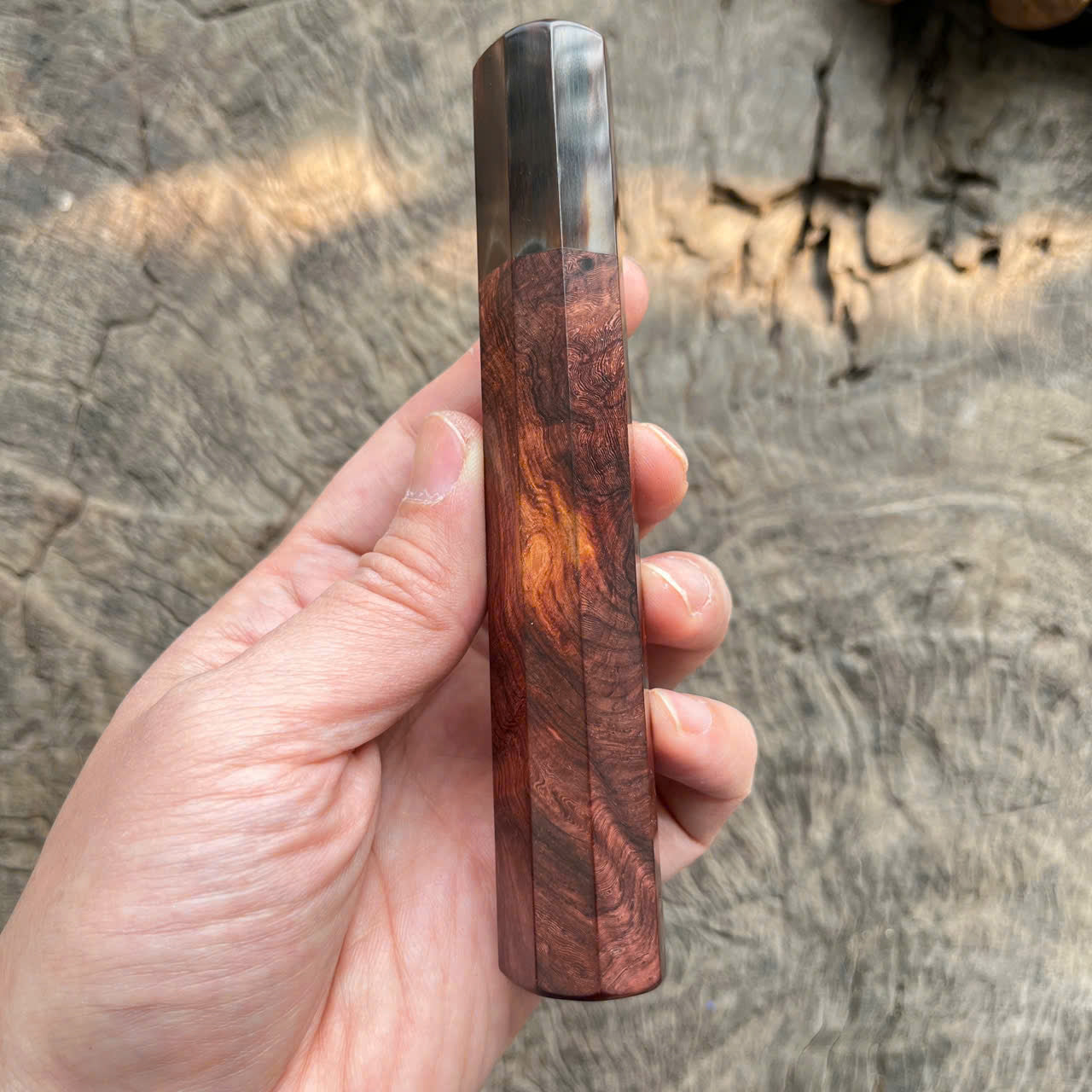 I -9 Rosewood Wa handle, marble horn ferrule, - 140mm