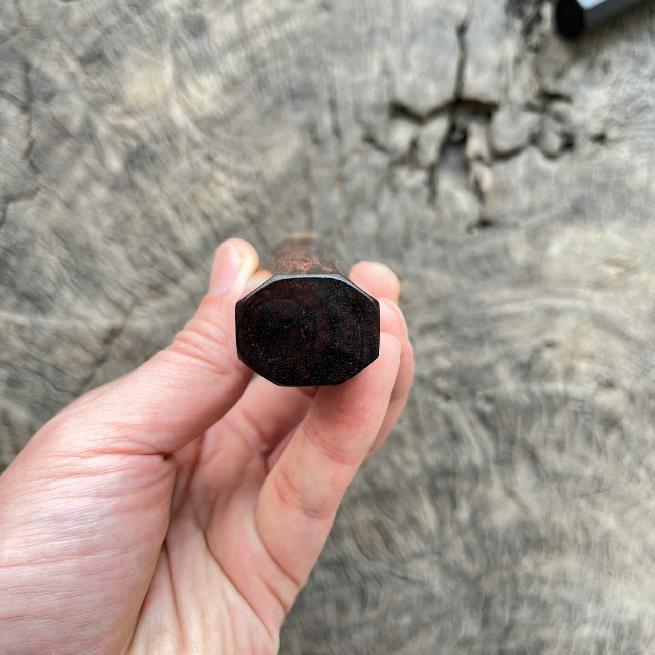 I- 16 Siam Rosewood Wa handle, marble horn ferrule- 135mm