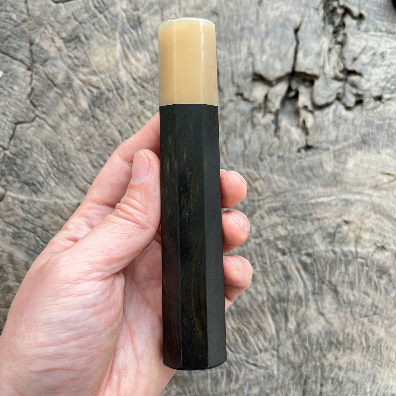 I - 13 Ebony Wa handle, white horn ferrule- 145mm