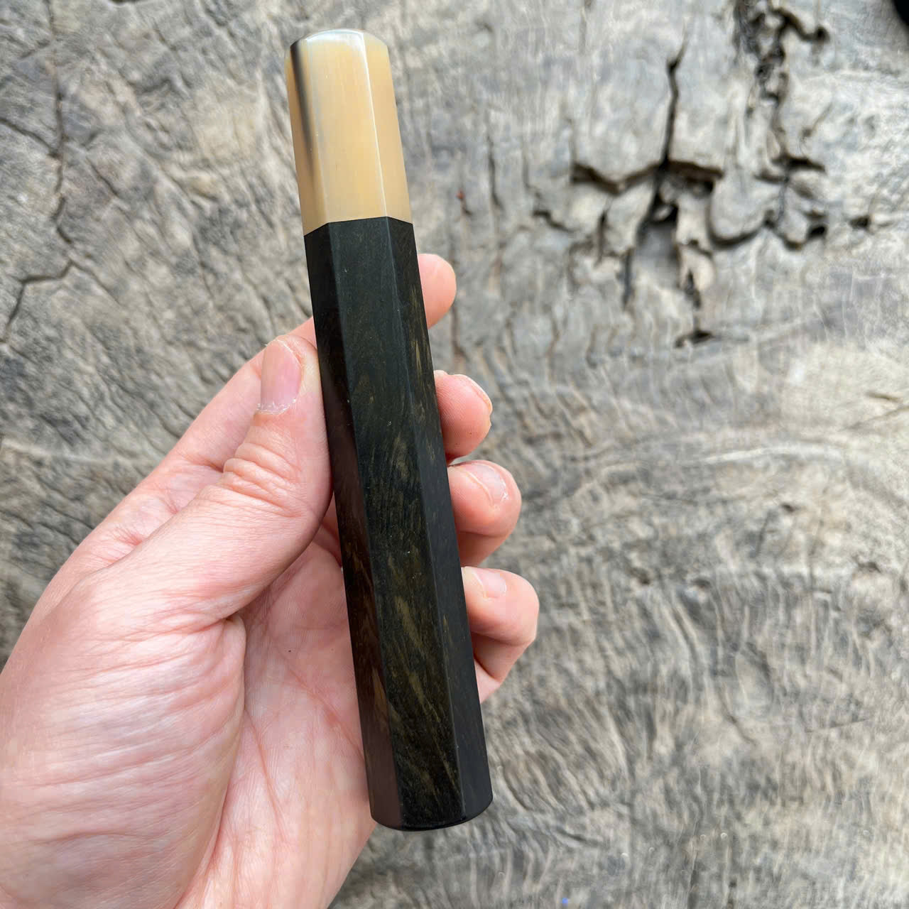 I - 13 Ebony Wa handle, white horn ferrule- 145mm