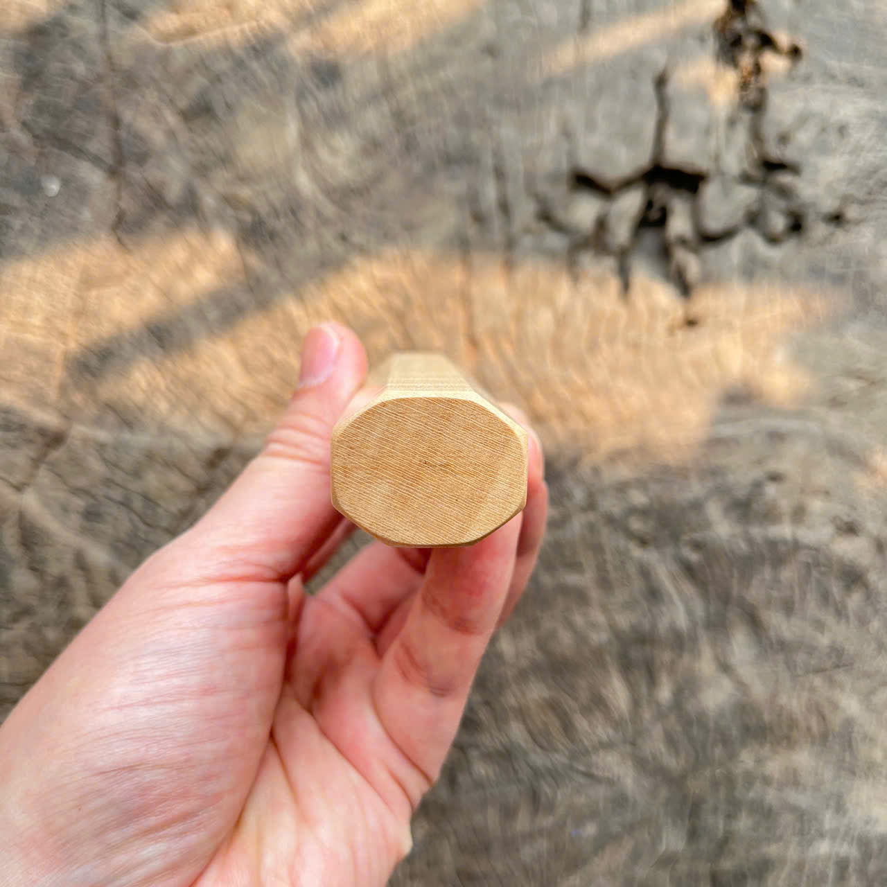 I - Curly sycamore Wa handle, Marble horn ferrule, black spacer - 145mm