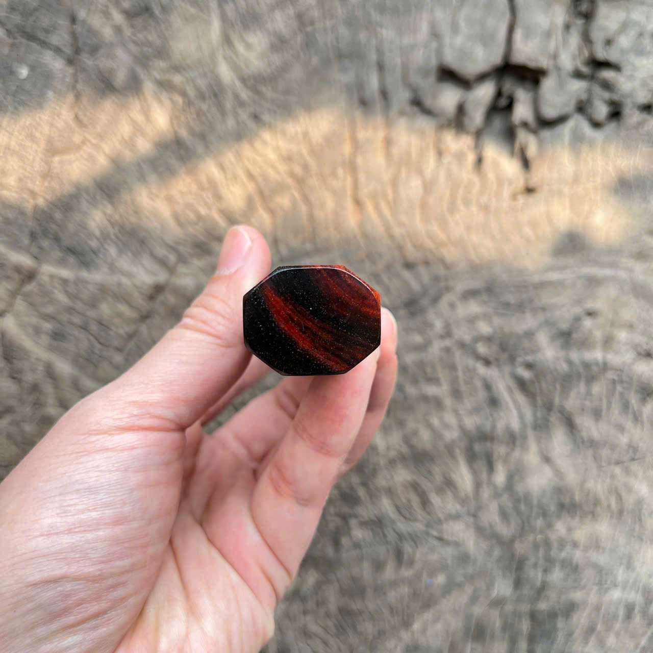 I -5 Siamese Rosewood Wa handle, black horn ferrule, white spacer- 140mm