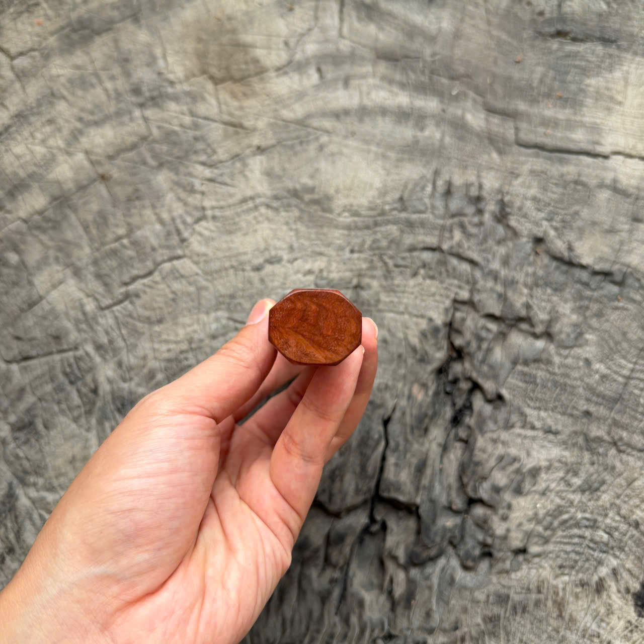 I - 5 Viet Ironwood Burl Wa handle, Marble horn ferrule, 140mm handle