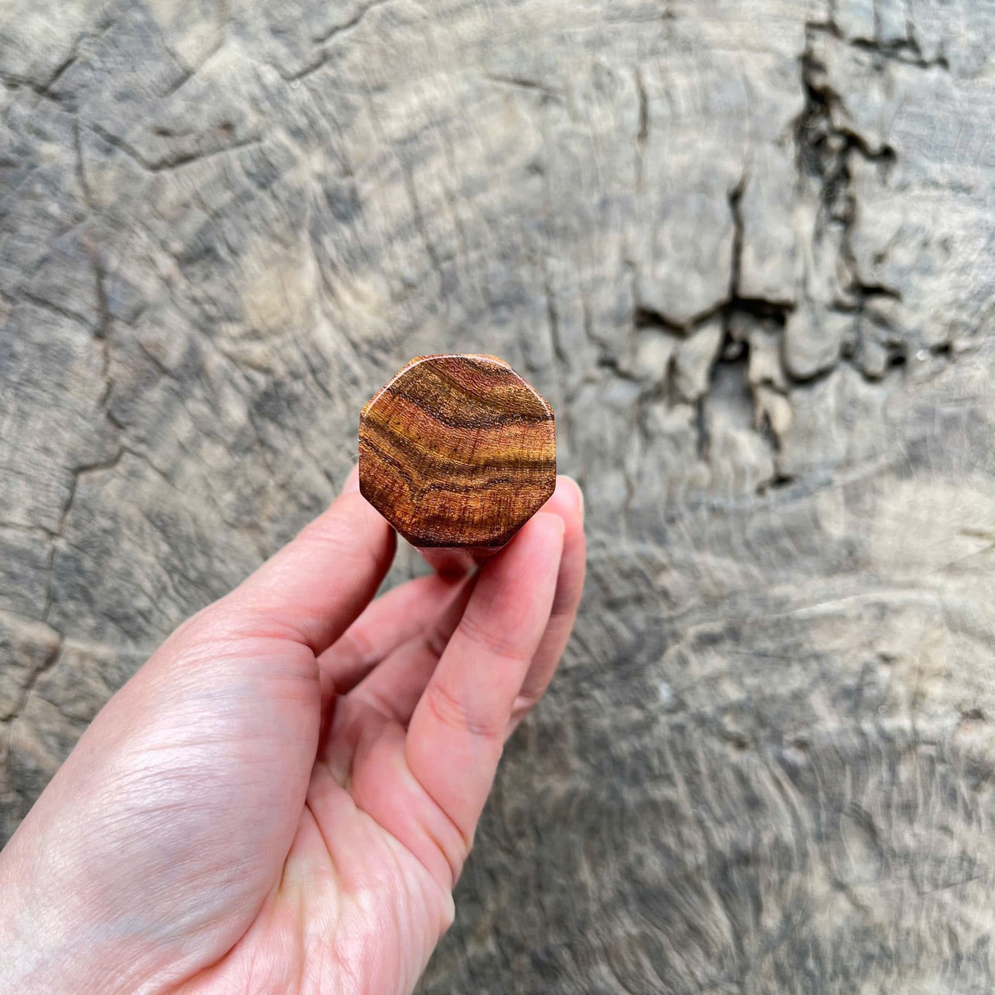 I-Octagon portafilter handle - Full huanghuali wood, M12 Thread